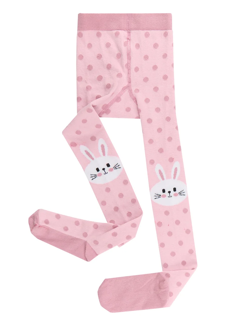 دينوكيدس جوارب أرنب وردية محبوكة